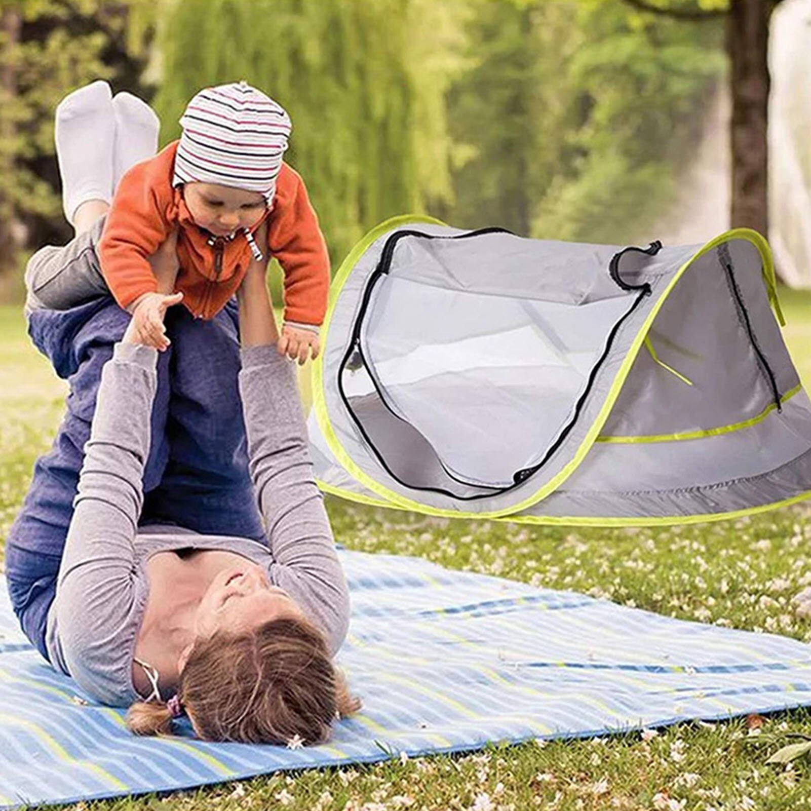 Cheap Goat Tents Baby Beach Tent Portable Summer UV protecting Shelter Children Beach Pool Playing House Waterproof Pop Up Awning Tents Dropship Tents 